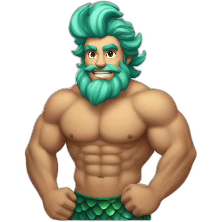 Buff merman emoji