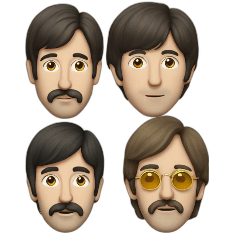 Beatles (Paul, John, George, Ringo) emoji