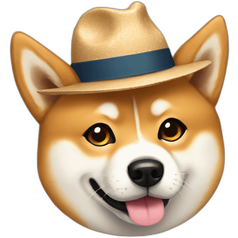 Shiba with hat emoji