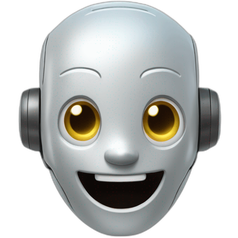 the humanoid robot's head laughs emoji