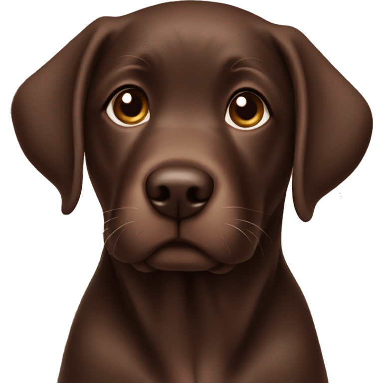 Chocolate lab puppy emoji