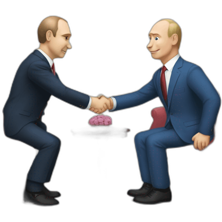 Vladimur putin shakes hand Patrick star emoji