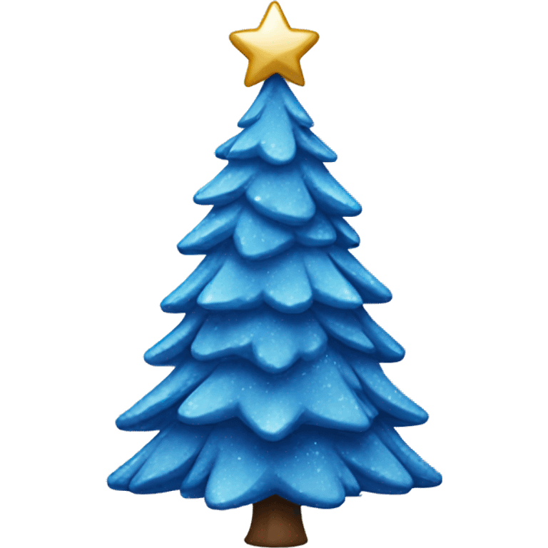 blue christmas tree emoji