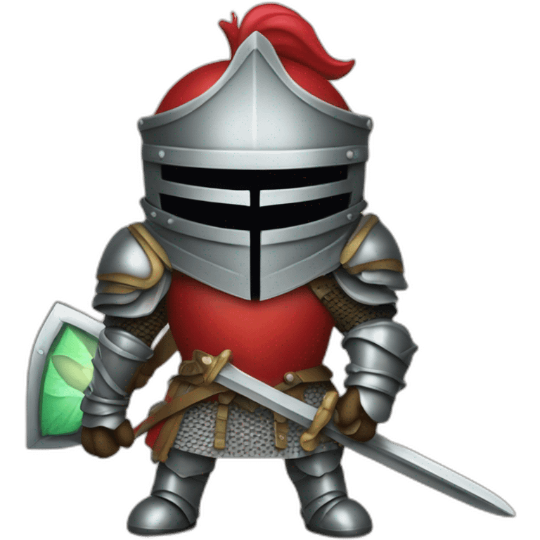 Apple knight-in armor- with a sword emoji