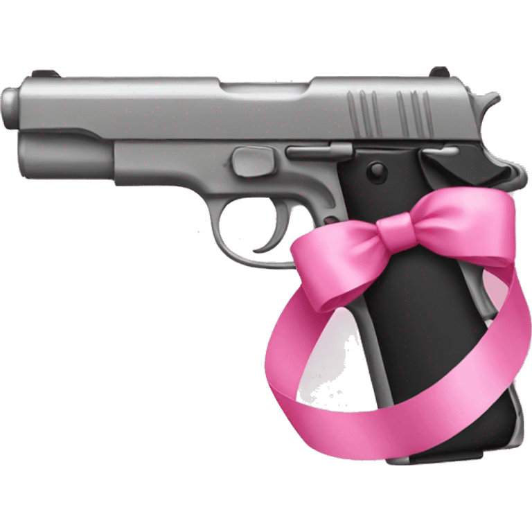 gun with a pink bow emoji