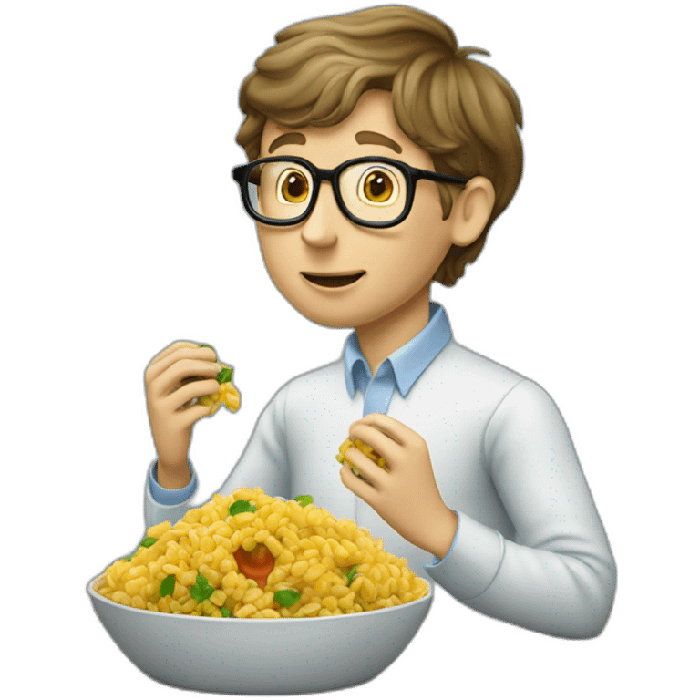 Young Bill gates eating windows emoji