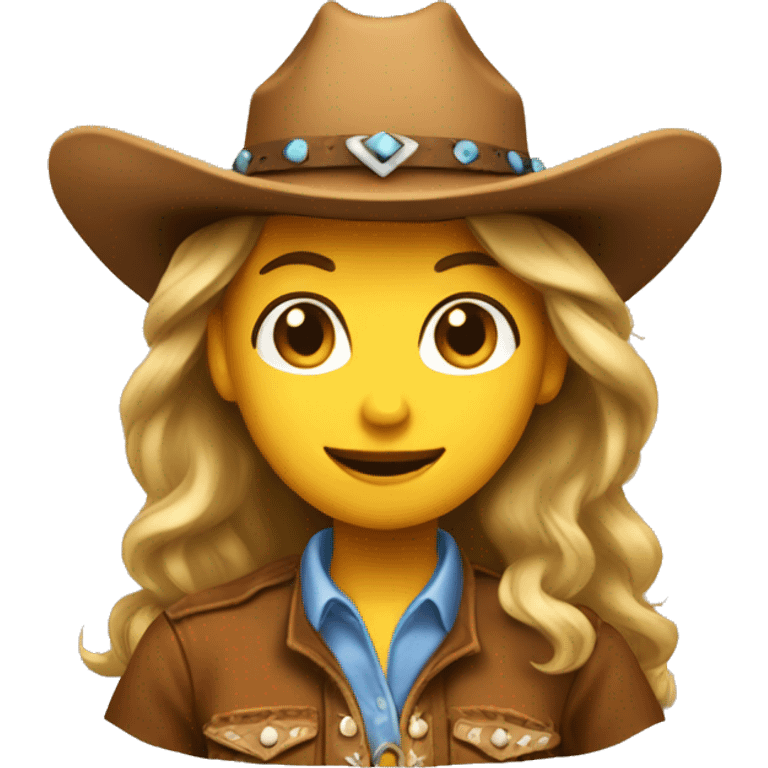 Yeehaw cowgirl emoji