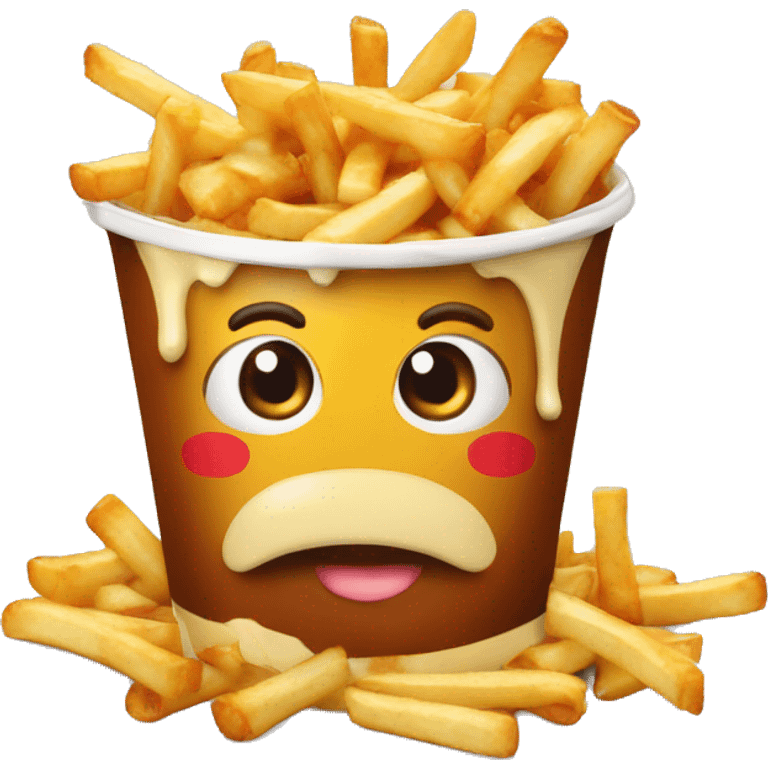 Poutine qui mange une poutine  emoji