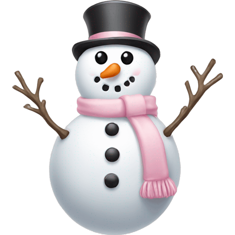 Light pink snowman emoji