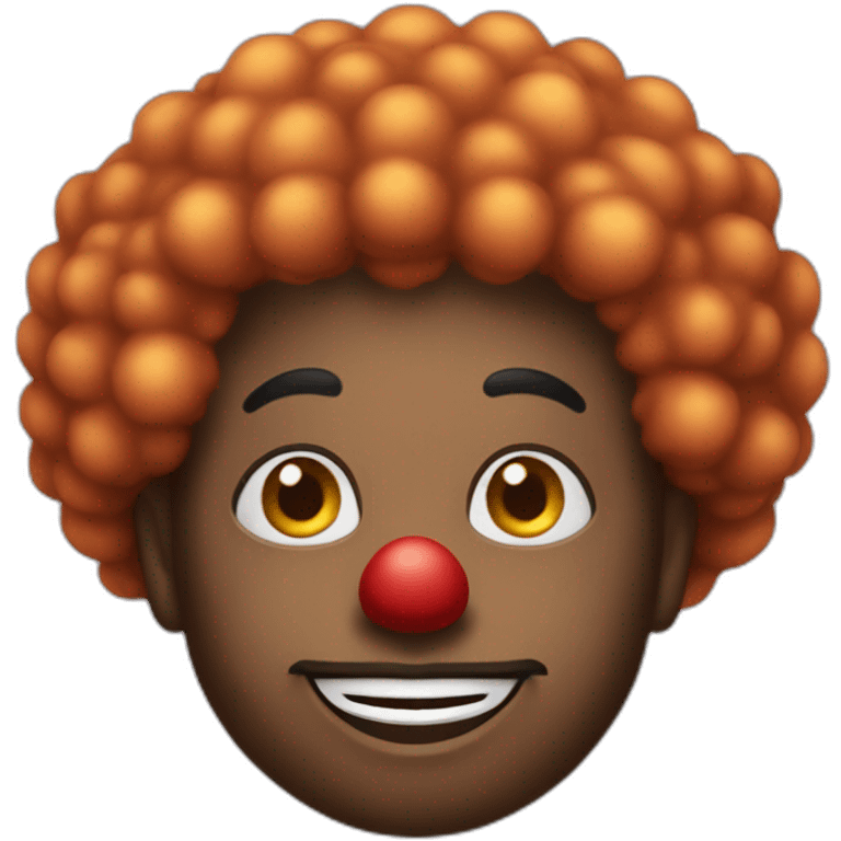 afro american clown emoji