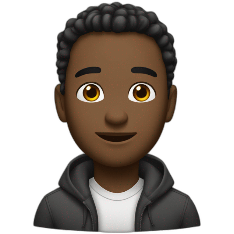 Un chico de pelo negro y grandes cejas emoji