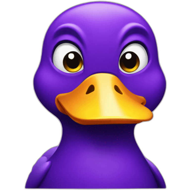 Purple duck angry emoji