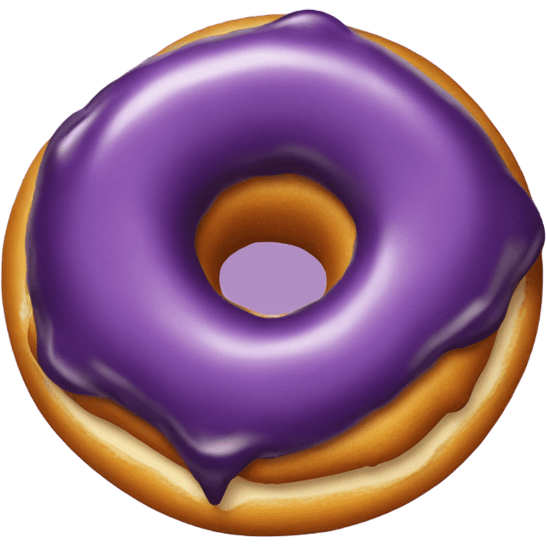 Donut with eggplant trough it emoji