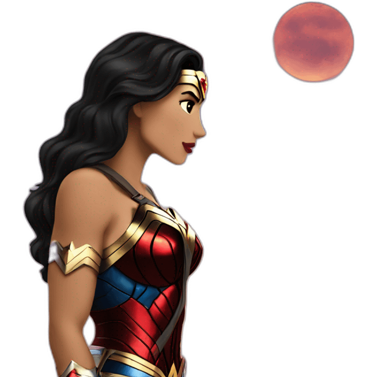 Khalisi kiss wonder woman emoji