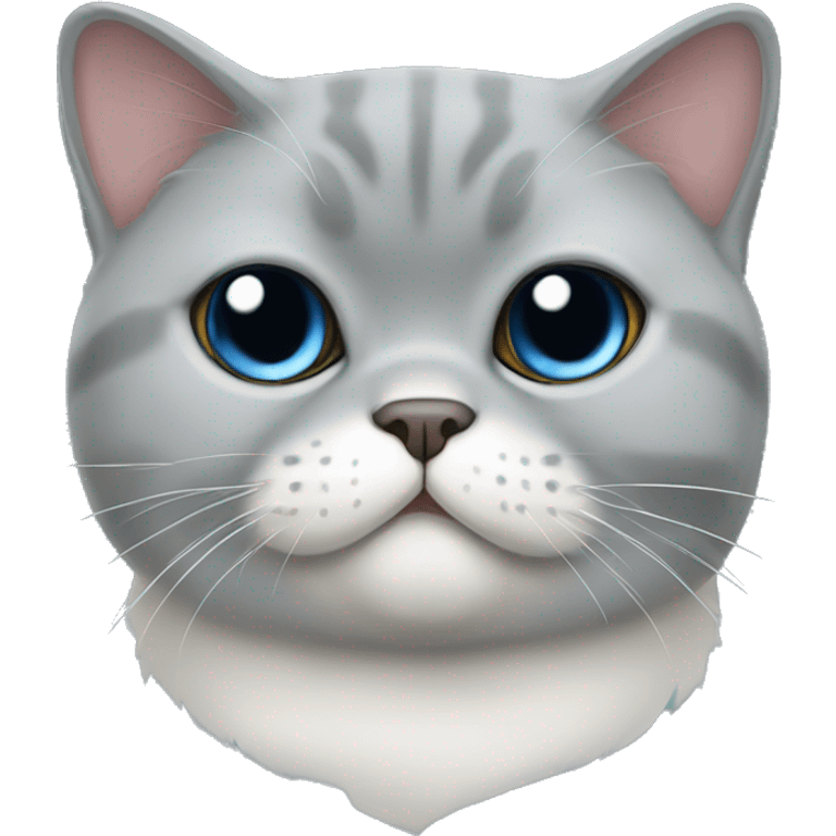 Blue exotic shorthair cat emoji