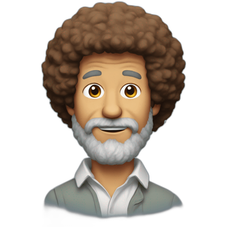 Bob Ross as fox emoji