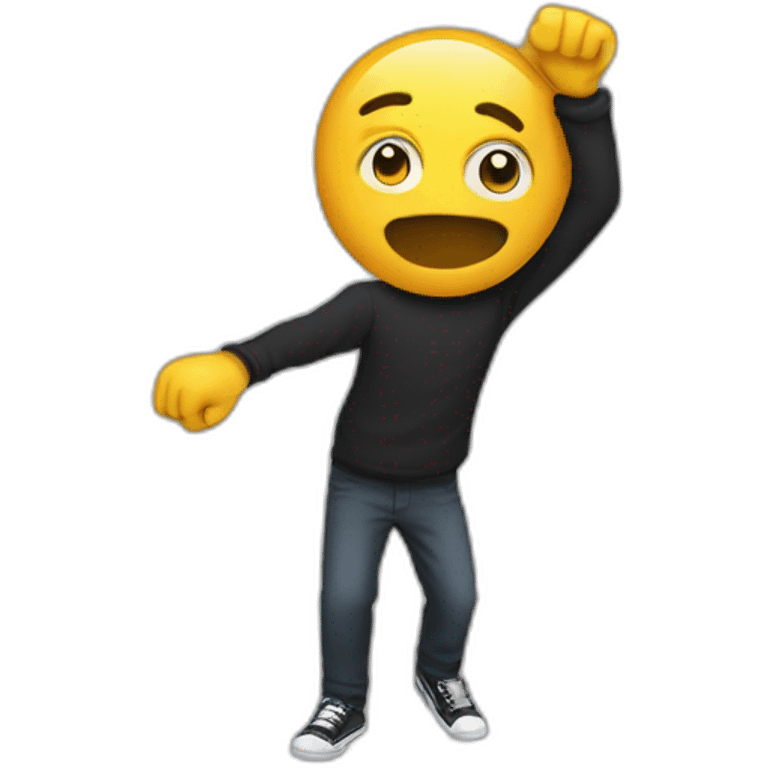 personne faisant un dab emoji