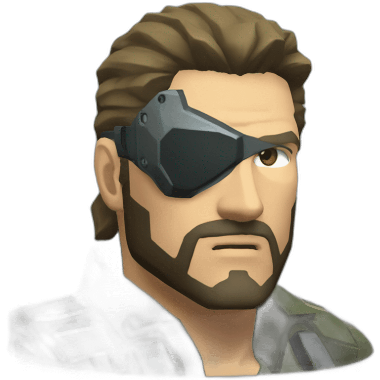 Metalgear bigboss con parche en el ojo emoji