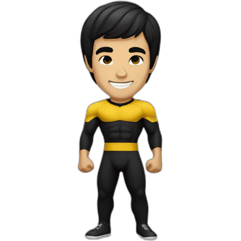 Bruce Lee smiling emoji