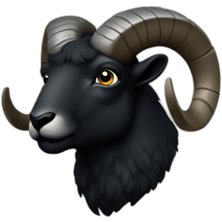 Big Black ram emoji