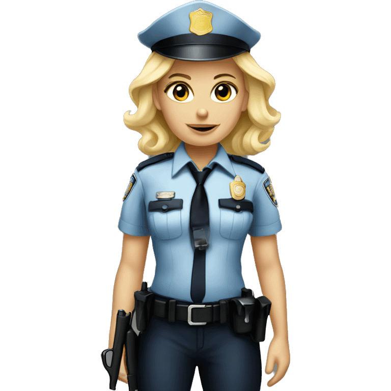 Blonde cop girl emoji