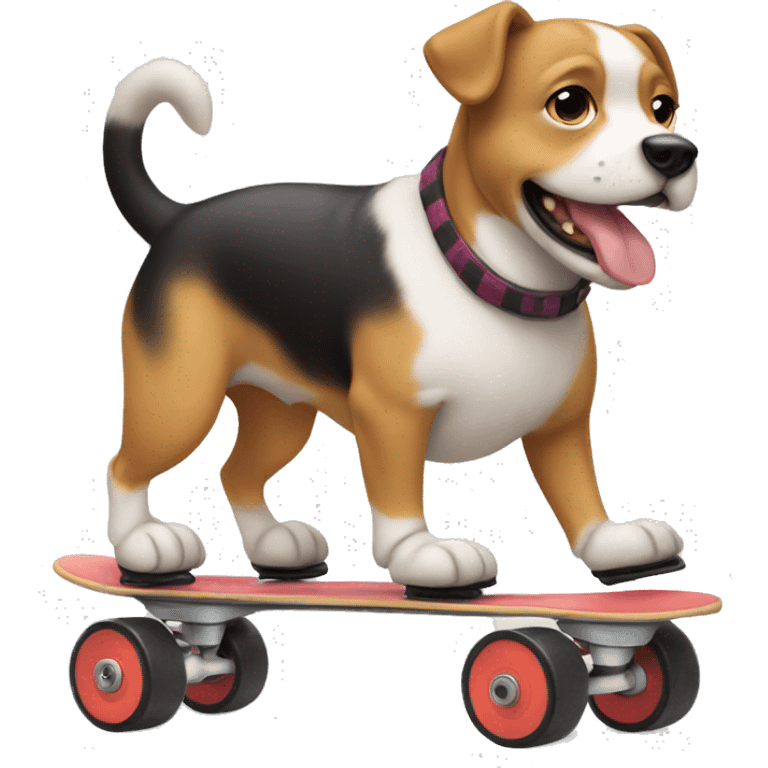 Dog on rollerskates emoji