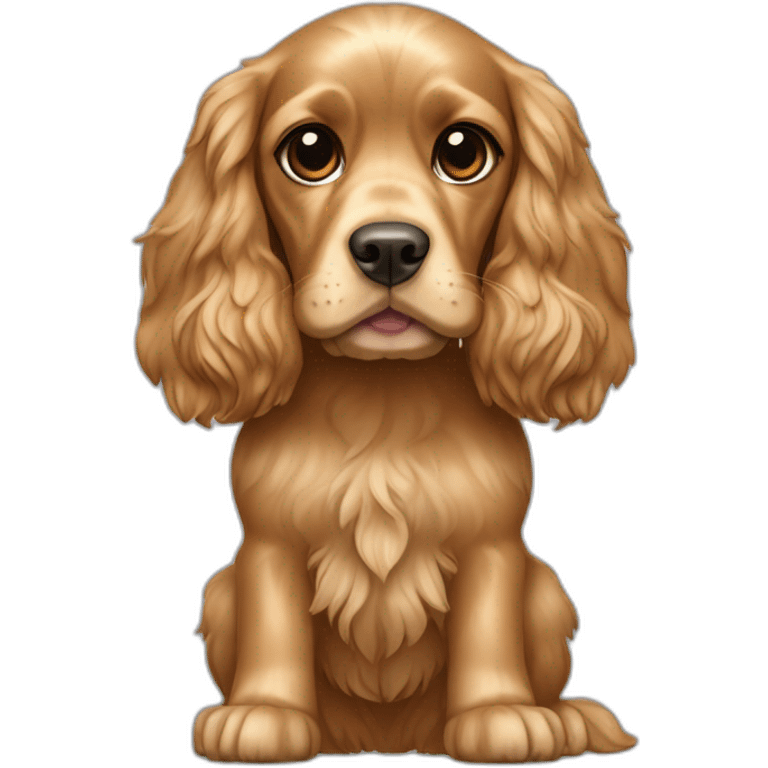 Dog-golden-english-cocker-spaniel-full-body emoji