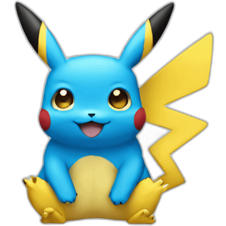 blue pikachu emoji