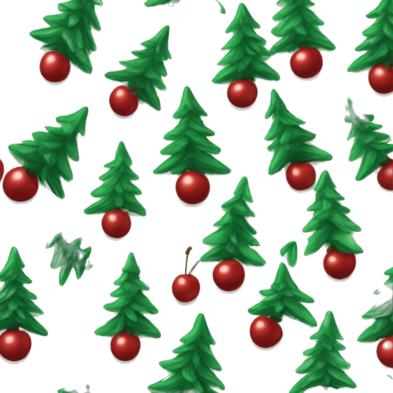 christmas tree with cherrys as ornaments
 emoji