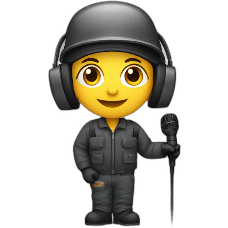 Mic pole operator emoji