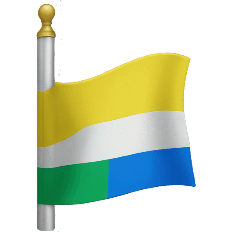 flag with blue at the top, yellow in the middle, and green at the bottom. emoji