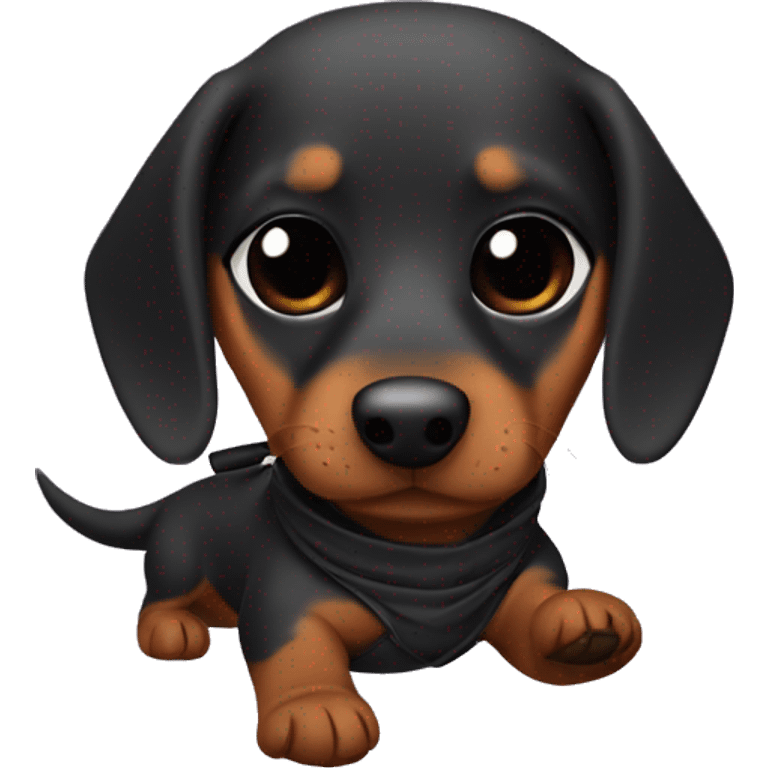 Dachshund ninja emoji