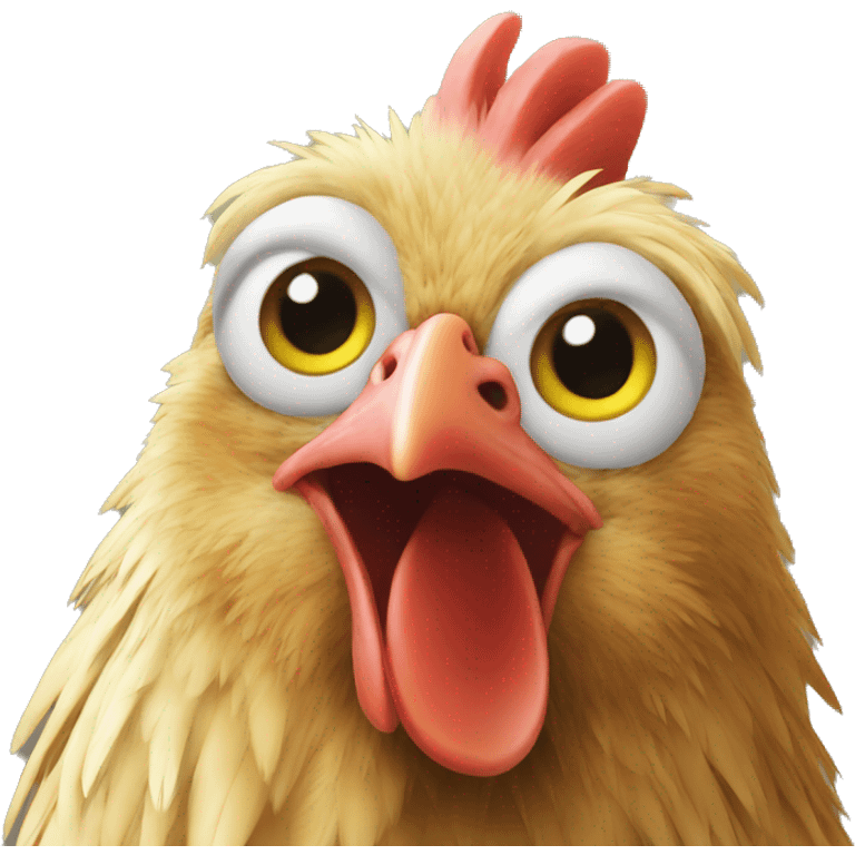 chicken on a ccat emoji