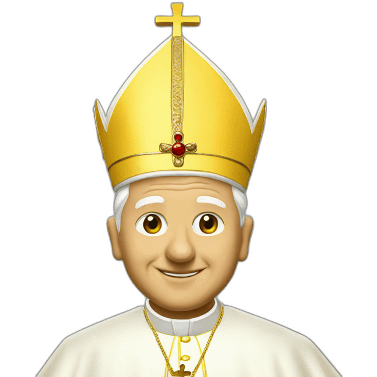 yellow  pope john paul emoji