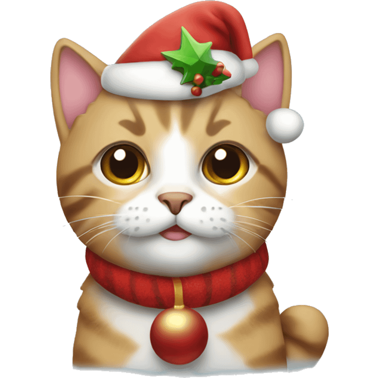 Cute christmas cat emoji