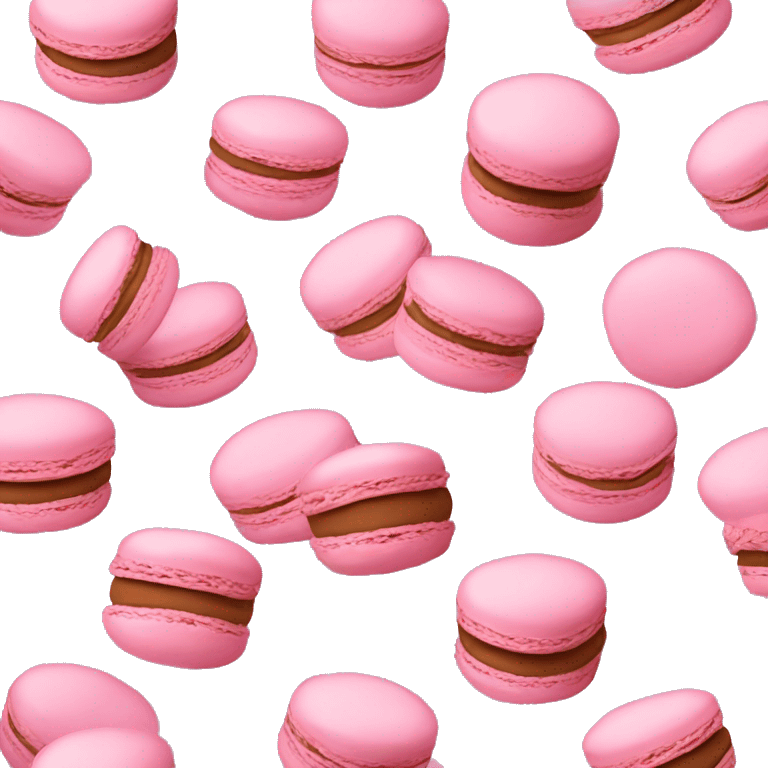 Macaroons with pink emoji