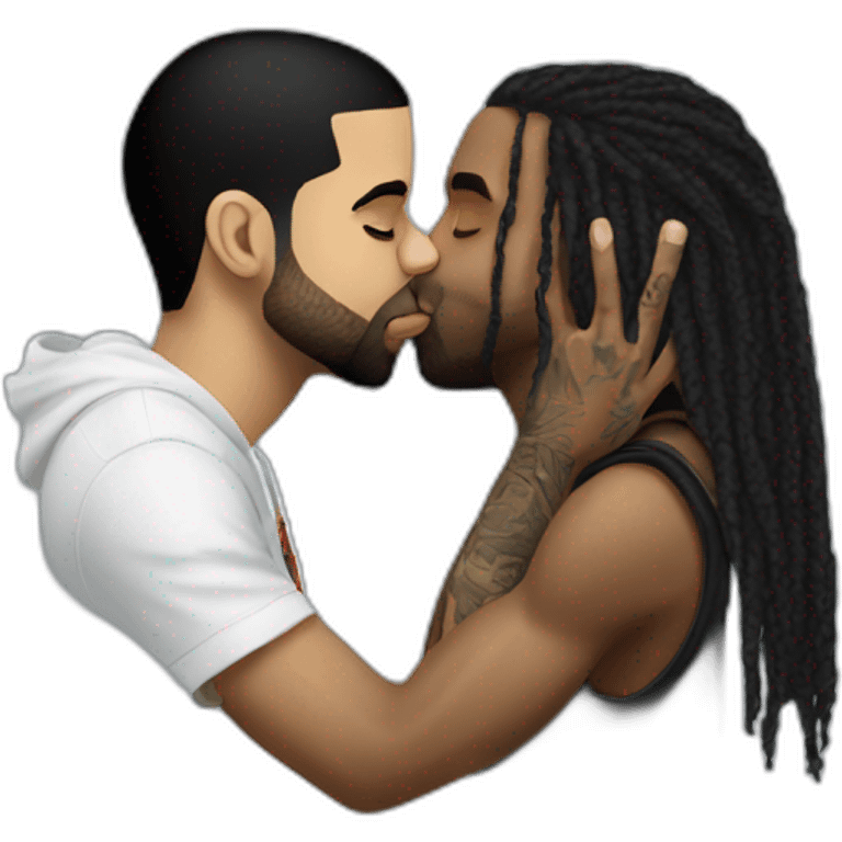 drake kissing lil wayne emoji