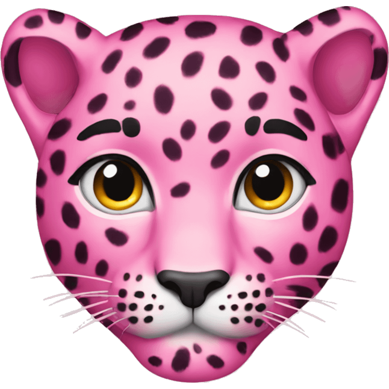 Pink leopard emoji