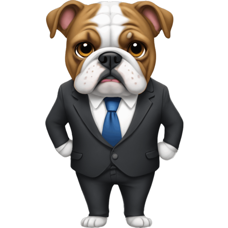 Bulldog in a suit emoji