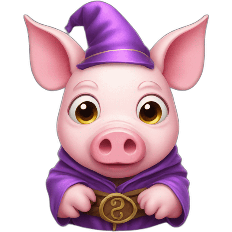 Wizard pig emoji