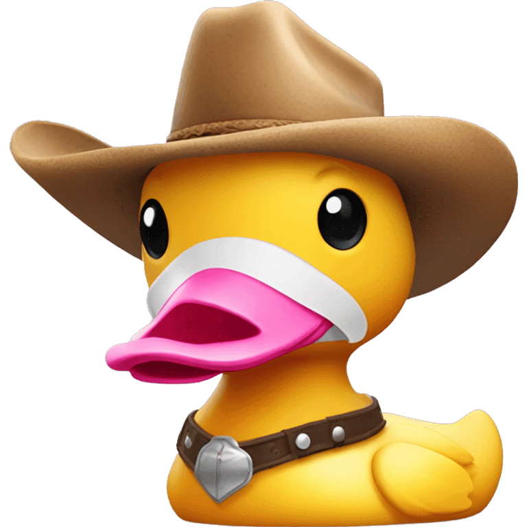 rubber duck with a cowboy hat. Remove cowboy hat, make this duck pink and add horn like to a unicorn emoji