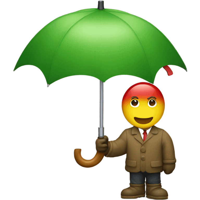 Apple with umbrella emoji