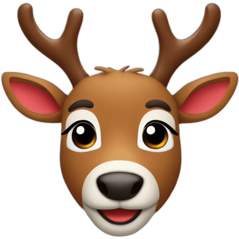 RUDOLPH with red nose christmas emoji