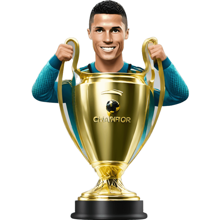 Crstiano Ronaldo with Champions League trophy emoji