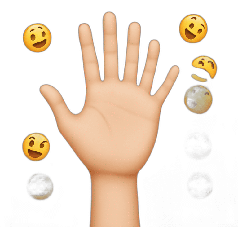 mano con 6 deods emoji