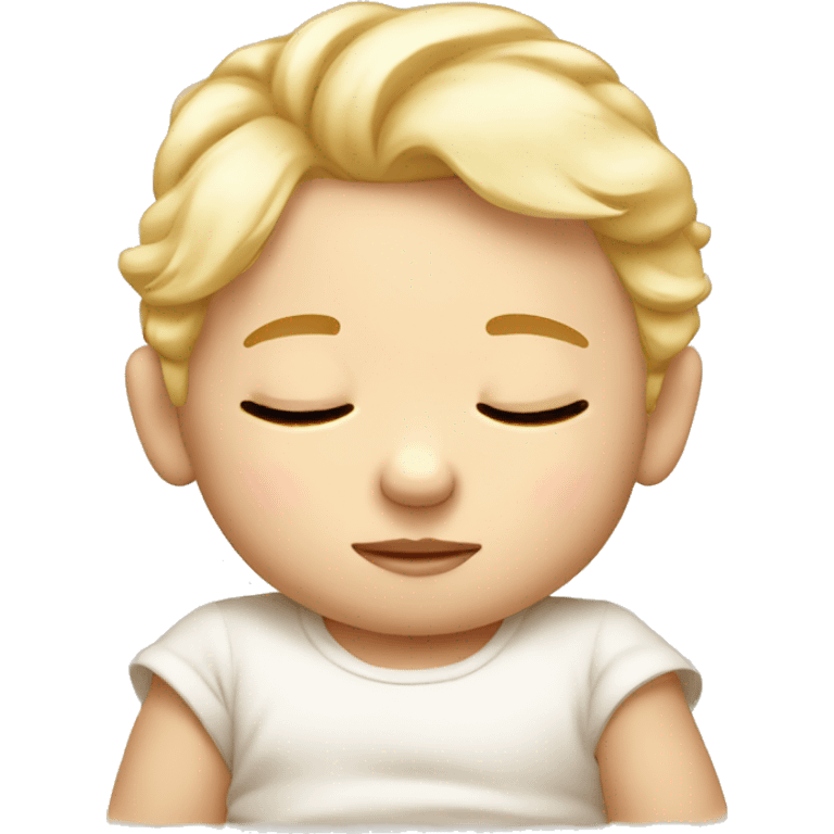 Sleeping cute blond 1 year old emoji