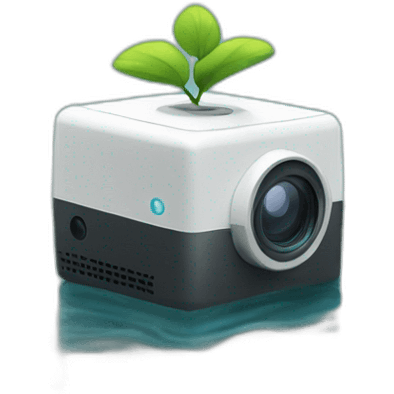 small-leaf-floating-on-water-block-and-security-ptz-camera-behind emoji