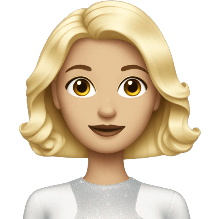 Pretty blonde girl with Hollywood glam  emoji