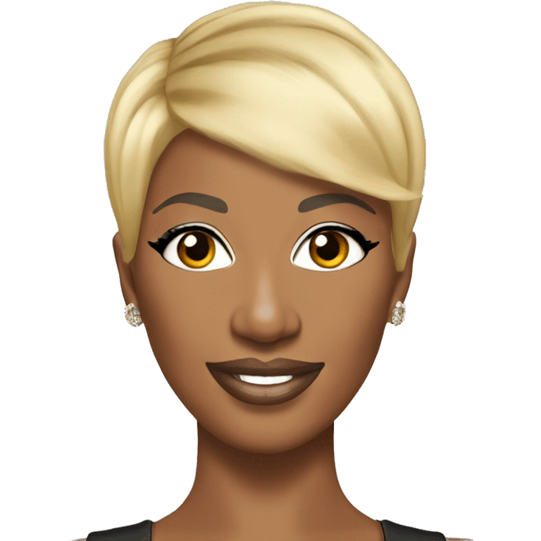 nene leakes with blonde pixie haircut emoji