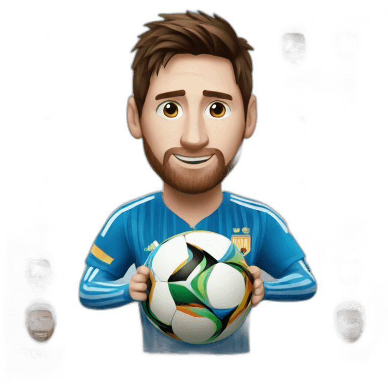 Messi and the world cup emoji